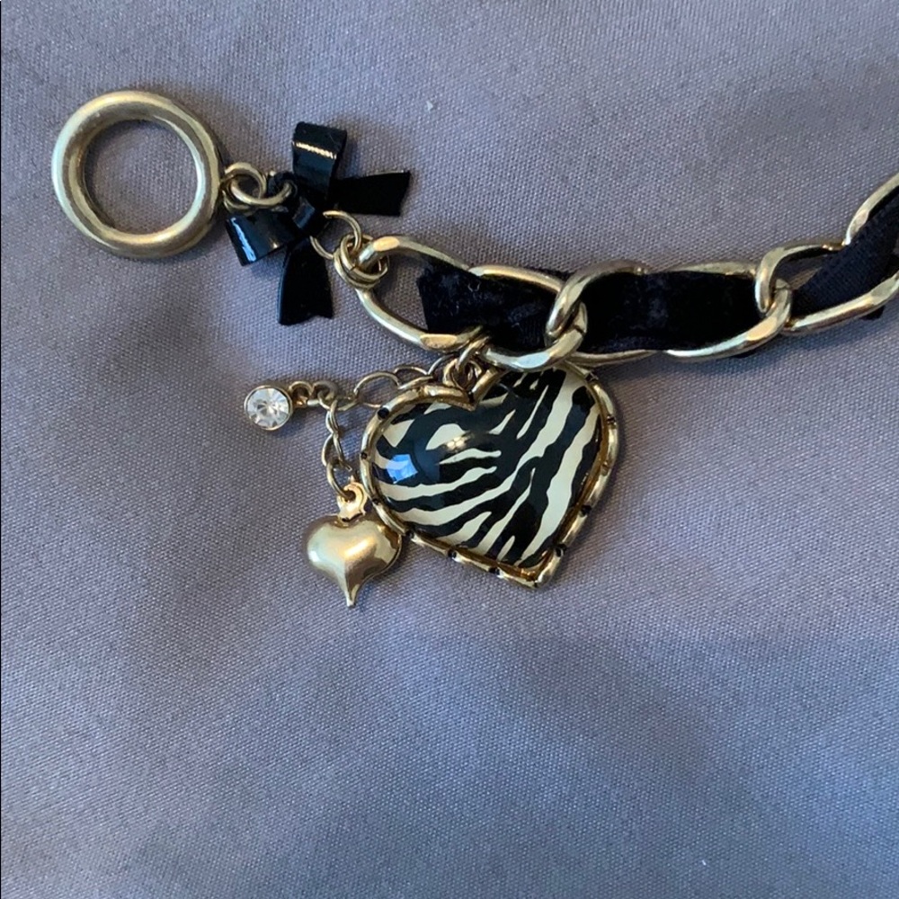 Betsey Johnson zebra charm bracelet